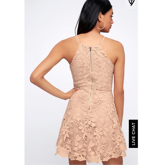 Lulu’s Nude lace dress - Picture 3 of 5